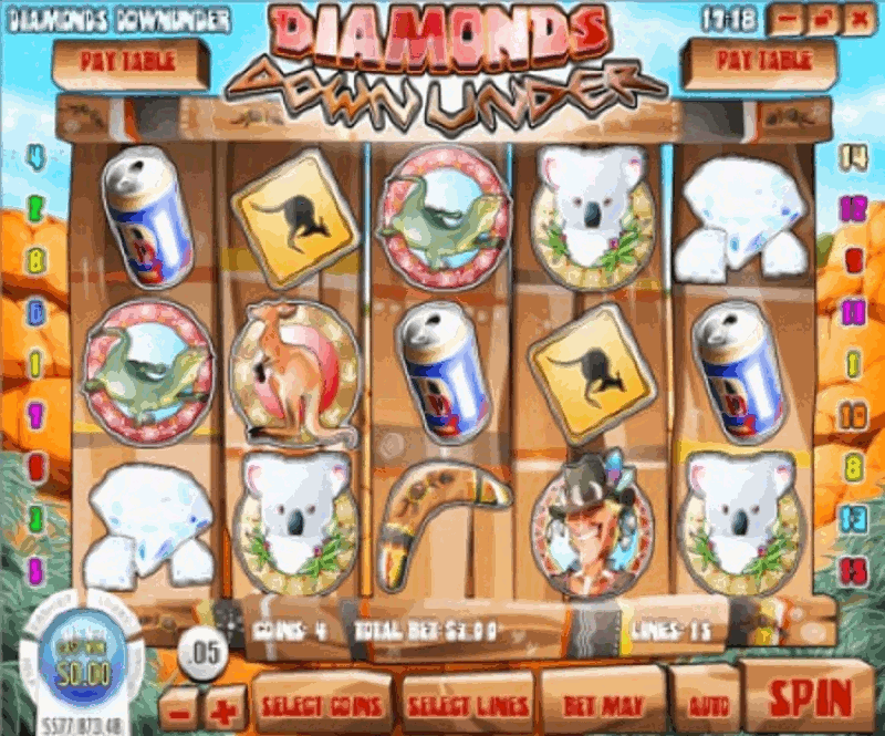 Play Diamonds Down Under now!