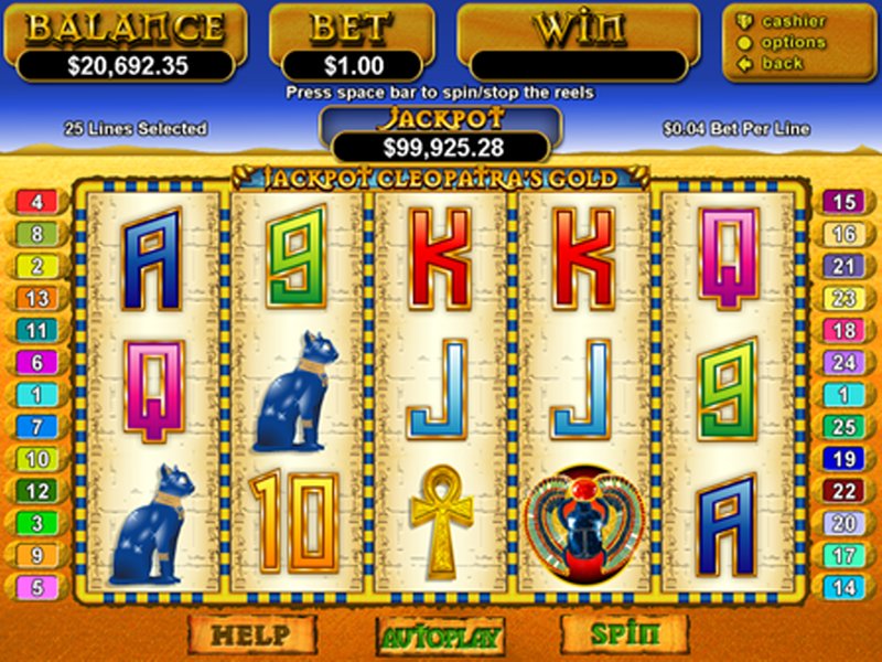 Play Jackpot Cleopatra's Gold now!