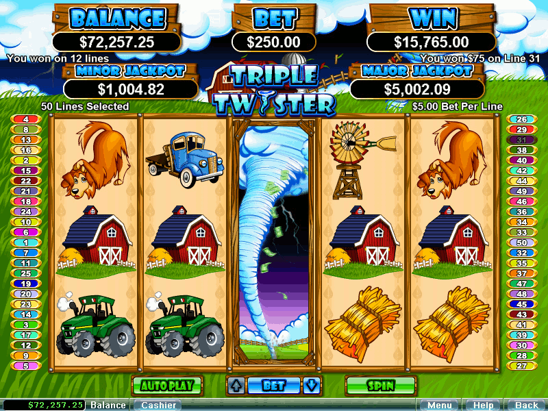 Play Triple Twister and learn where you can play for real money online!