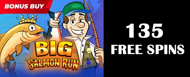 Gossip Slots 135 Free Spins on Big Salmon Run - Claim Now!