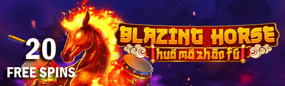 20 Free Spins on Blazing Horse