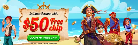 $50 No Deposit Free Chip at Captain Jack Casino