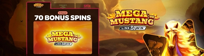 70 Bonus Spins on Mega Mustang at Spin Casino