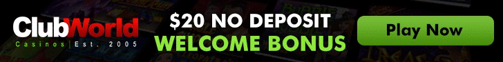 Club World Casino $20 Free Bonus