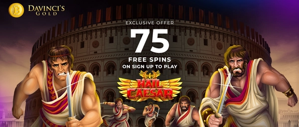 75 No Deposit Free Spins at DaVinci's Gold Casino 