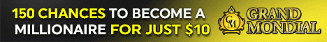 150 exciting chances on Mega Moolah slot to win the jackpot for just $€10 Double your second deposit with a 100% match bonus up to $€250 Min. Deposit: $€10 Eligible Players: New Players