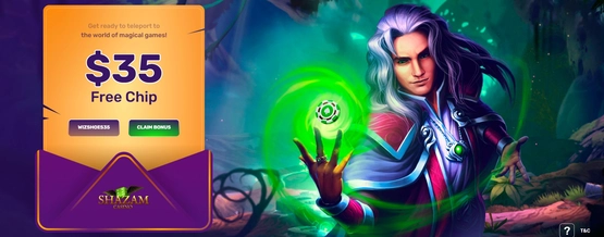 Shazam Casino No Deposit Needed - $35 Free Chip!